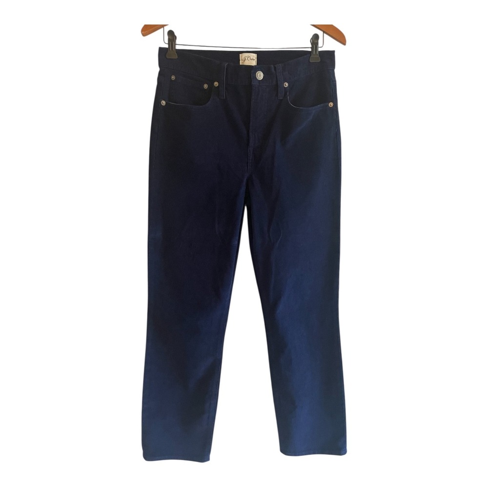 J.Crew Corduroy Jeans Womens Size 28 Blue Mid Rise Vintage Slim Straight 30 x 27